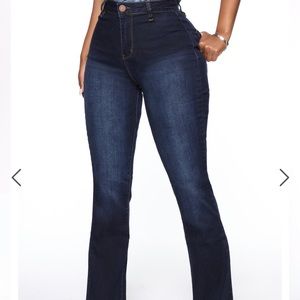 High waist boot cut jeans